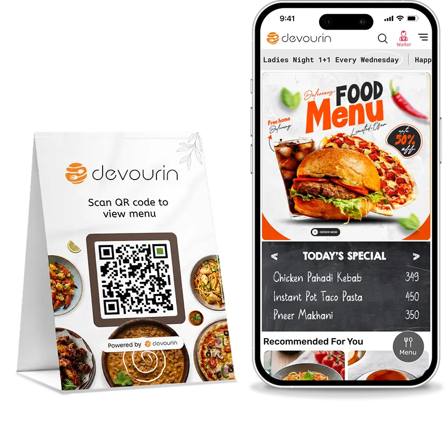 Digital menu for restaurants