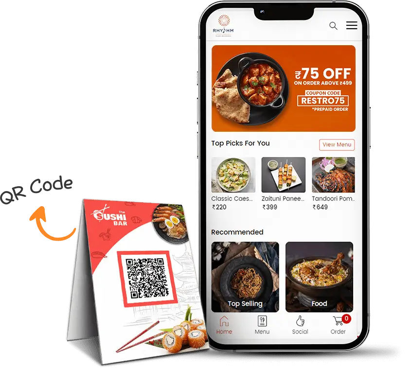 digital menu for restaurants by Devourin