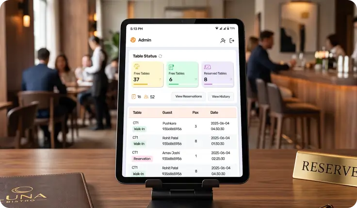 Devourin Greet hostess app